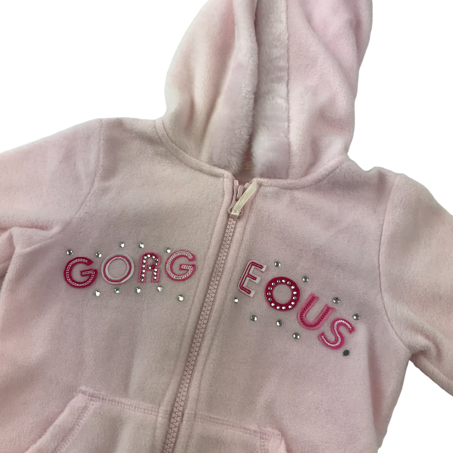 Matalan Hoodie Age 4 Pink Fluffy Gorgeous Full Zipper