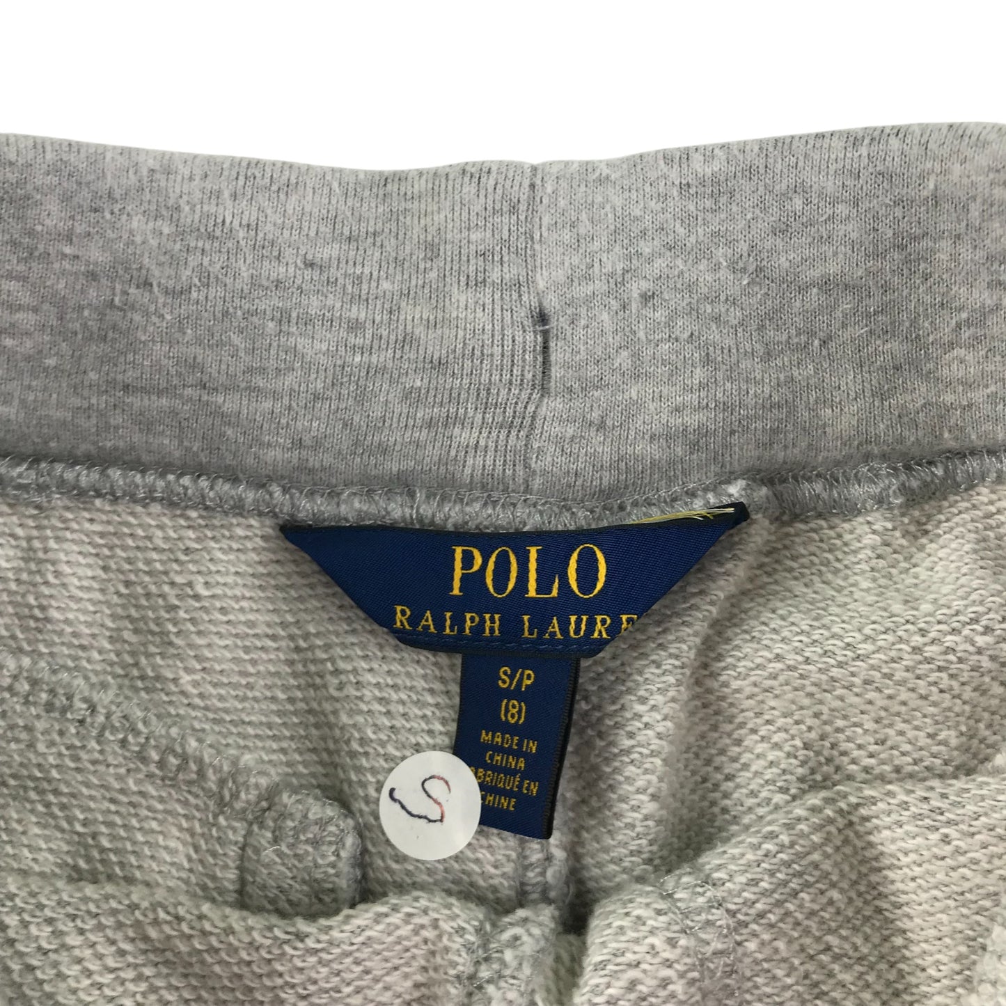 Ralph Lauren Joggers 7-8 Years Grey Plain with Black logo Cotton