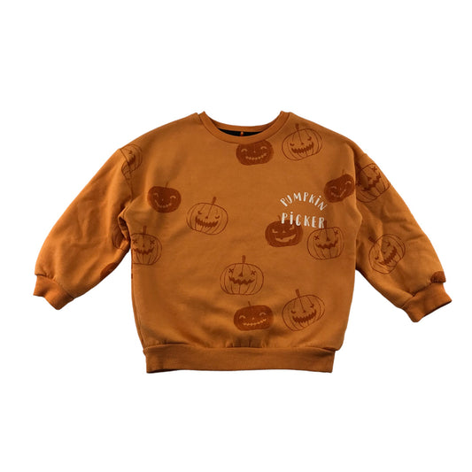 George Sweatshirt 4-5 years Orange Pumpkin Halloween