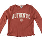 River Island t-shirt 7-8 years orange cropped graphic text