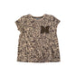 George t-shirt 6-7 years beige animal print Mikey Mouse graphic with sequin letter M