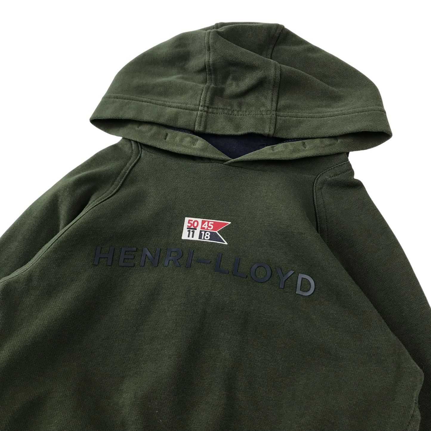 Henri LLoyd Hoodie Age 4 Green Plain Full Zipper