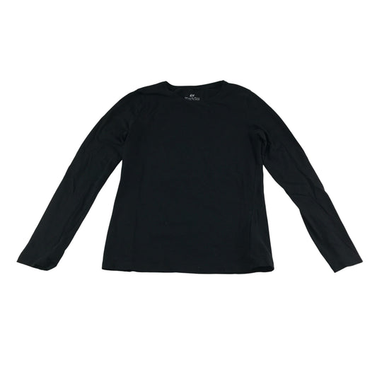 H&M t-shirt 9-10 years black plain long sleeve