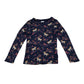 Next t-shirt 7-8 years navy floral unicorn graphic tee