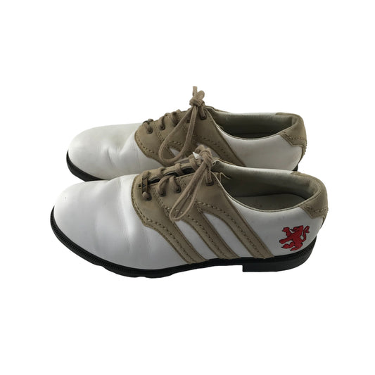 Adidas Golf Shoes Shoe Size 7 White and Light Brown
