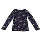 Next t-shirt 7-8 years navy floral unicorn graphic tee