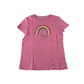Lily&Dan t-shirt 9-10 years pink with rainbow design print