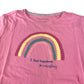 Lily&Dan t-shirt 9-10 years pink with rainbow design print