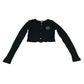 River Island cardigan 9-10 years black cropped ribbed texture