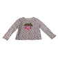 Mini Boden t-shirt 9-10 years white floral print with sequin house reversible
