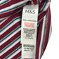 M&S Jumper 11-12 years burgundy blue with blue and white stripy