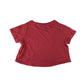 Nike t-shirt 10-11  years pink with large gold logo cropped