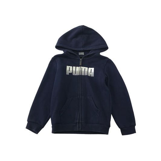 Puma Hoodie Age 5 Navy Full Zipper