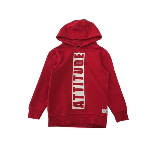 George Pullover Hoodie Age 5 Red Attitude Graphic