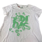 Adidas t-shirt 11-12 years white with large green logo design