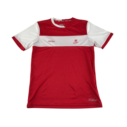 Huari sport top 12-13 years red with white detailing logos Polska
