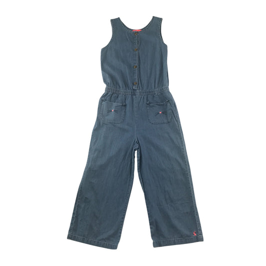 Joules jumpsuit 11-12 years blue denim sleeveless cotton