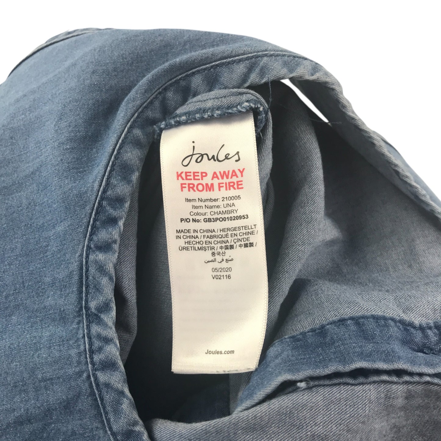 Joules jumpsuit 11-12 years blue denim sleeveless cotton