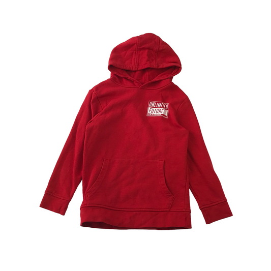 George Pullover Hoodie Age 6 Red Text Graphic