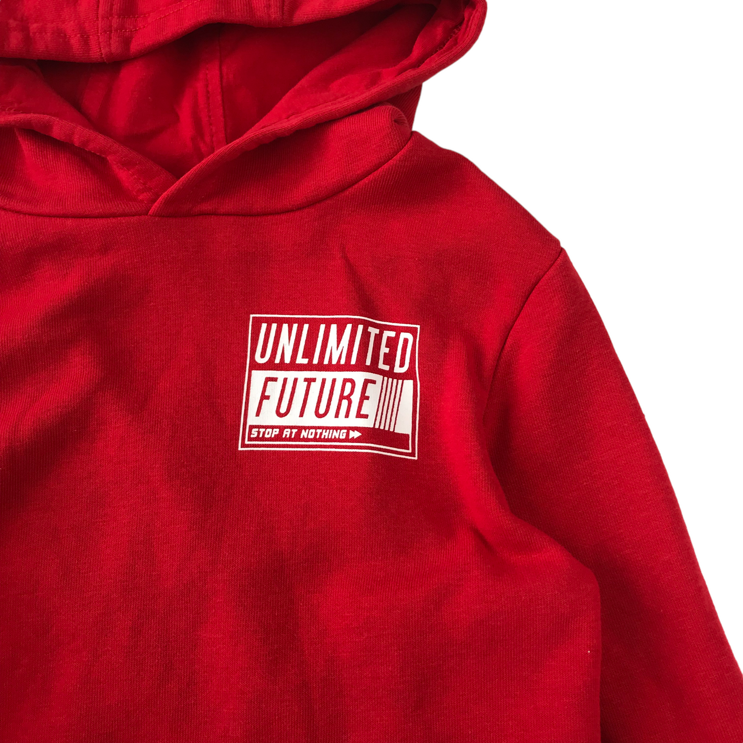 George Pullover Hoodie Age 6 Red Text Graphic