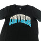 Converse t-shirt 6-7 years black with large text logo cotton