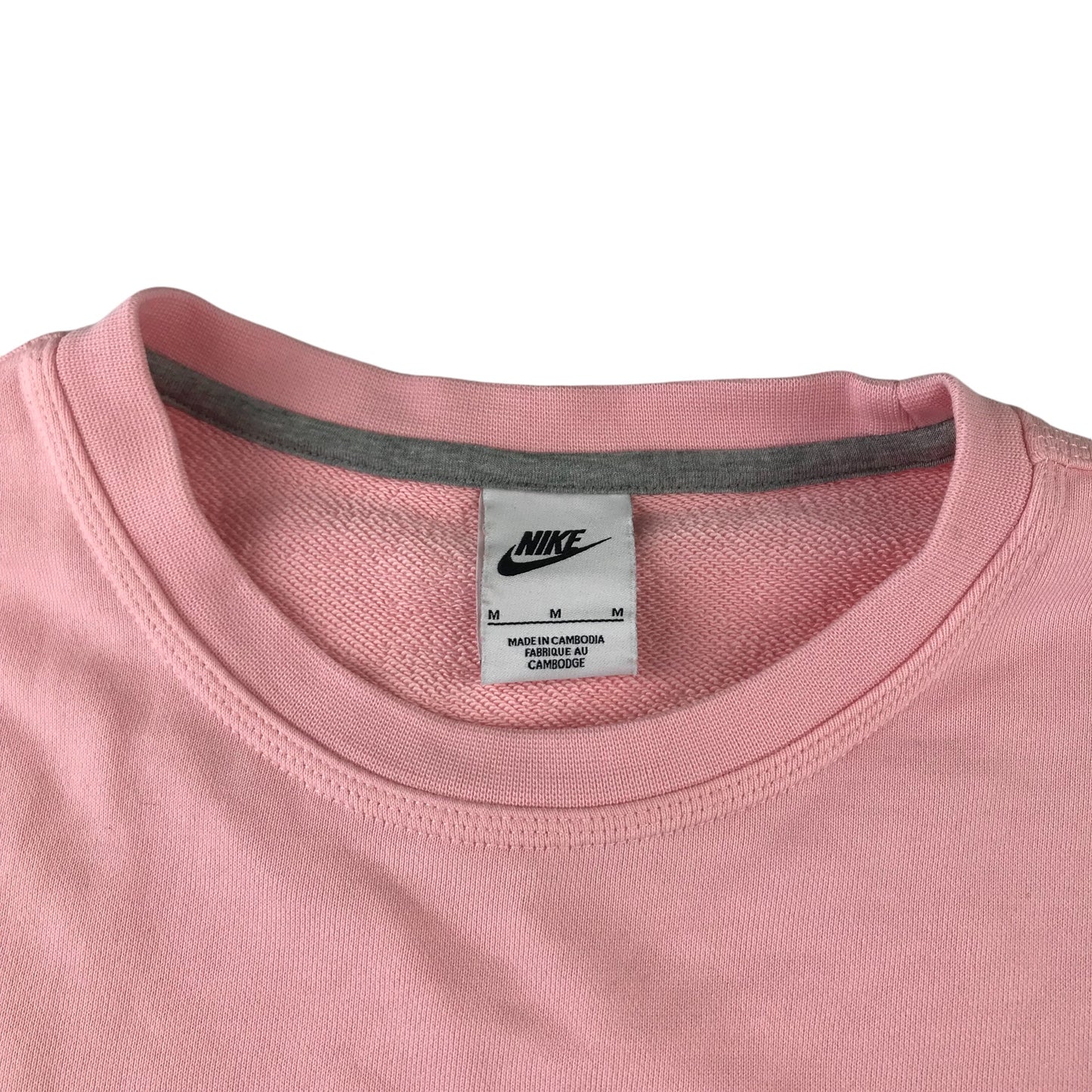 Nike Sweatshirt Adult Medium Pink Plain Cotton