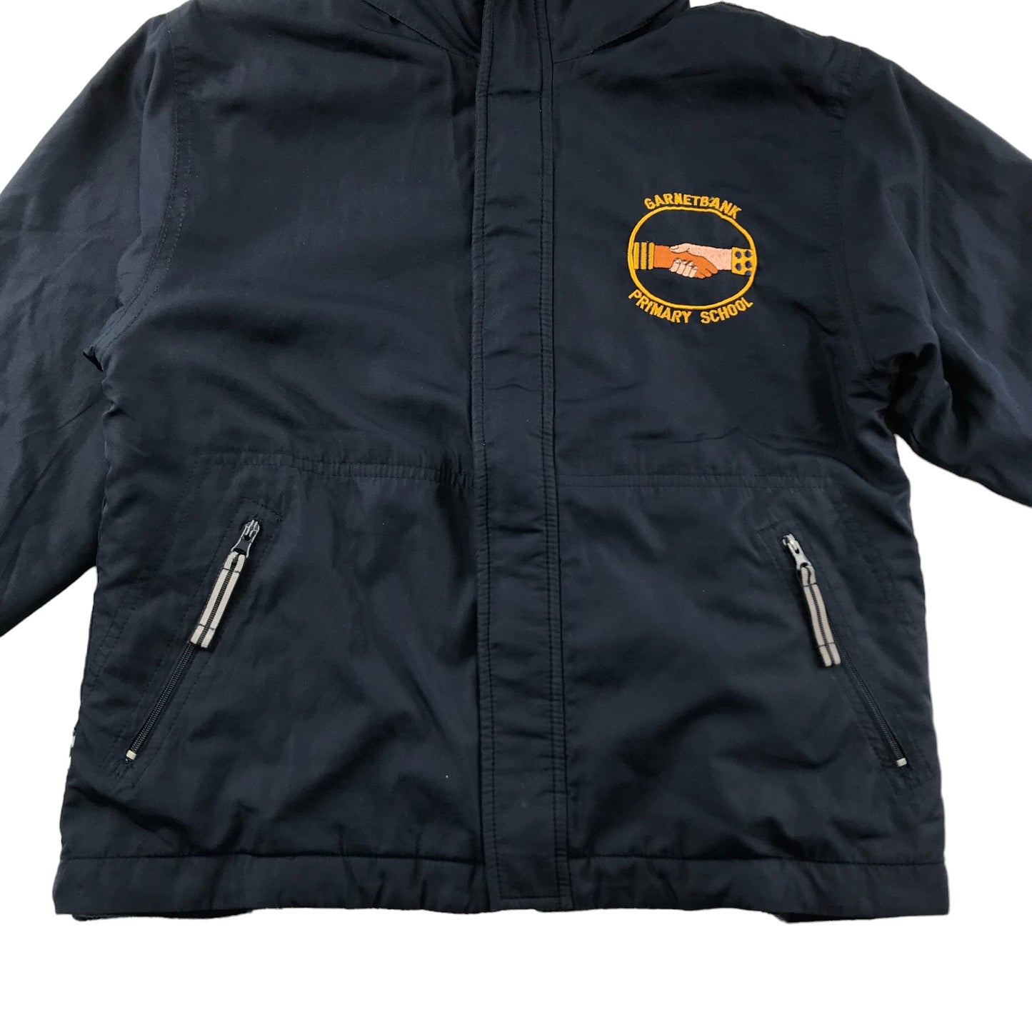 Garnetbank Primary School Navy Reversible Windbreaker Jacket Age 7-8