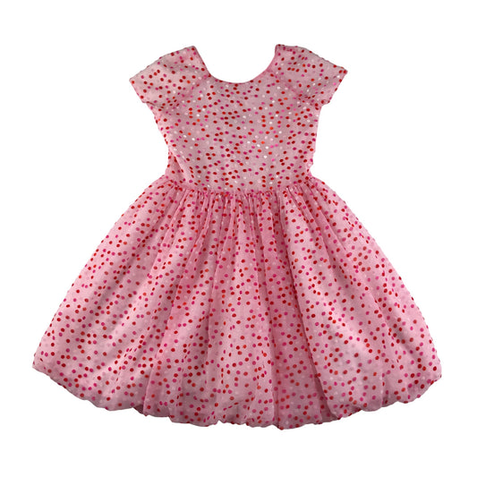 Baker dress 12-13 years pink flock spot design