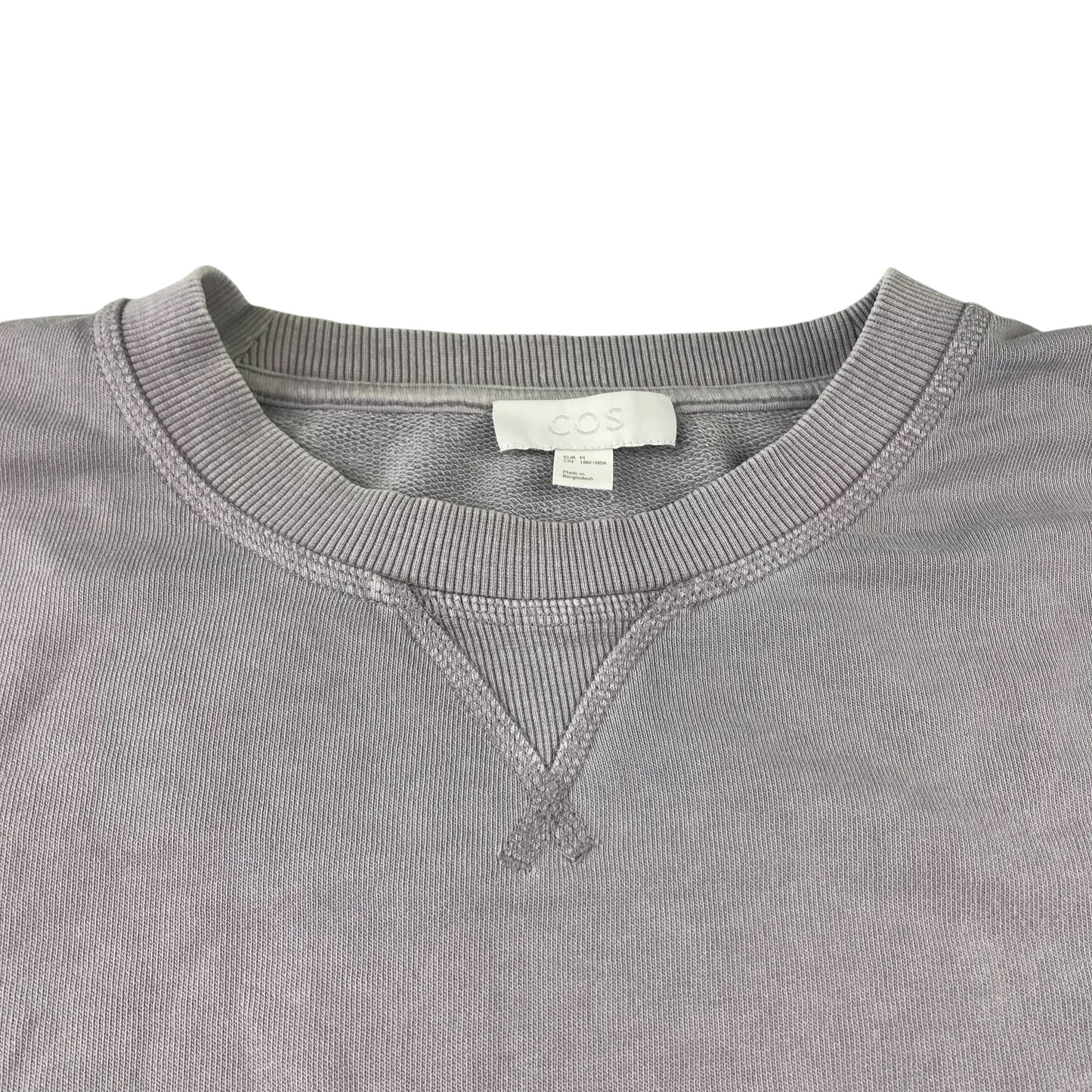 COS Sweatshirt EUR M Lilac Plain Crewneck Cotton