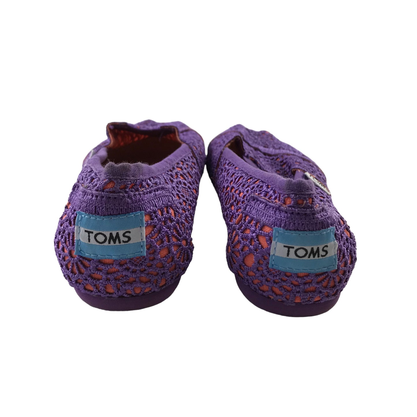 TOMS Flats Shoe Size 2.5 Purple Floral Lace Style