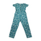 John Lewis jumpsuit 10-11 years blue floral palm tree design print