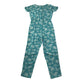 John Lewis jumpsuit 10-11 years blue floral palm tree design print