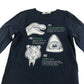 H&M t-shirt 9-10 years navy extinct dinosaurs graphic