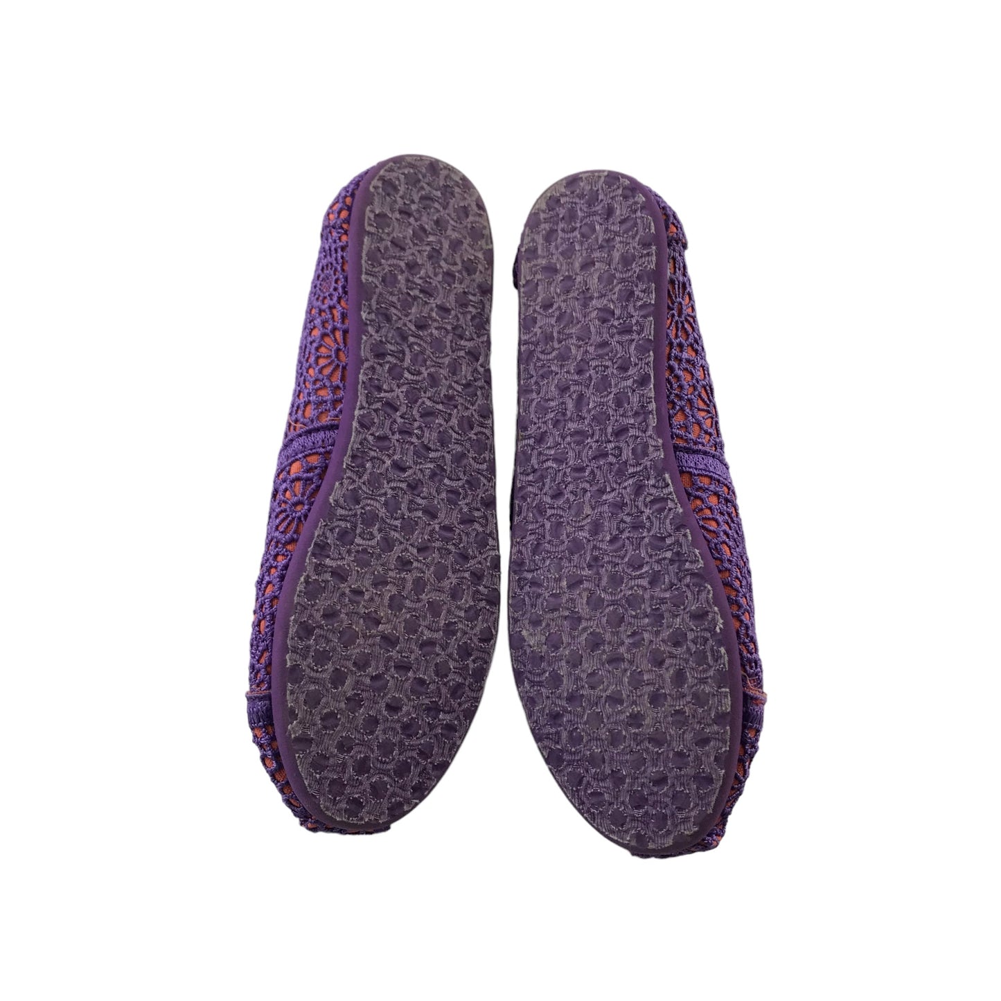 TOMS Flats Shoe Size 2.5 Purple Floral Lace Style