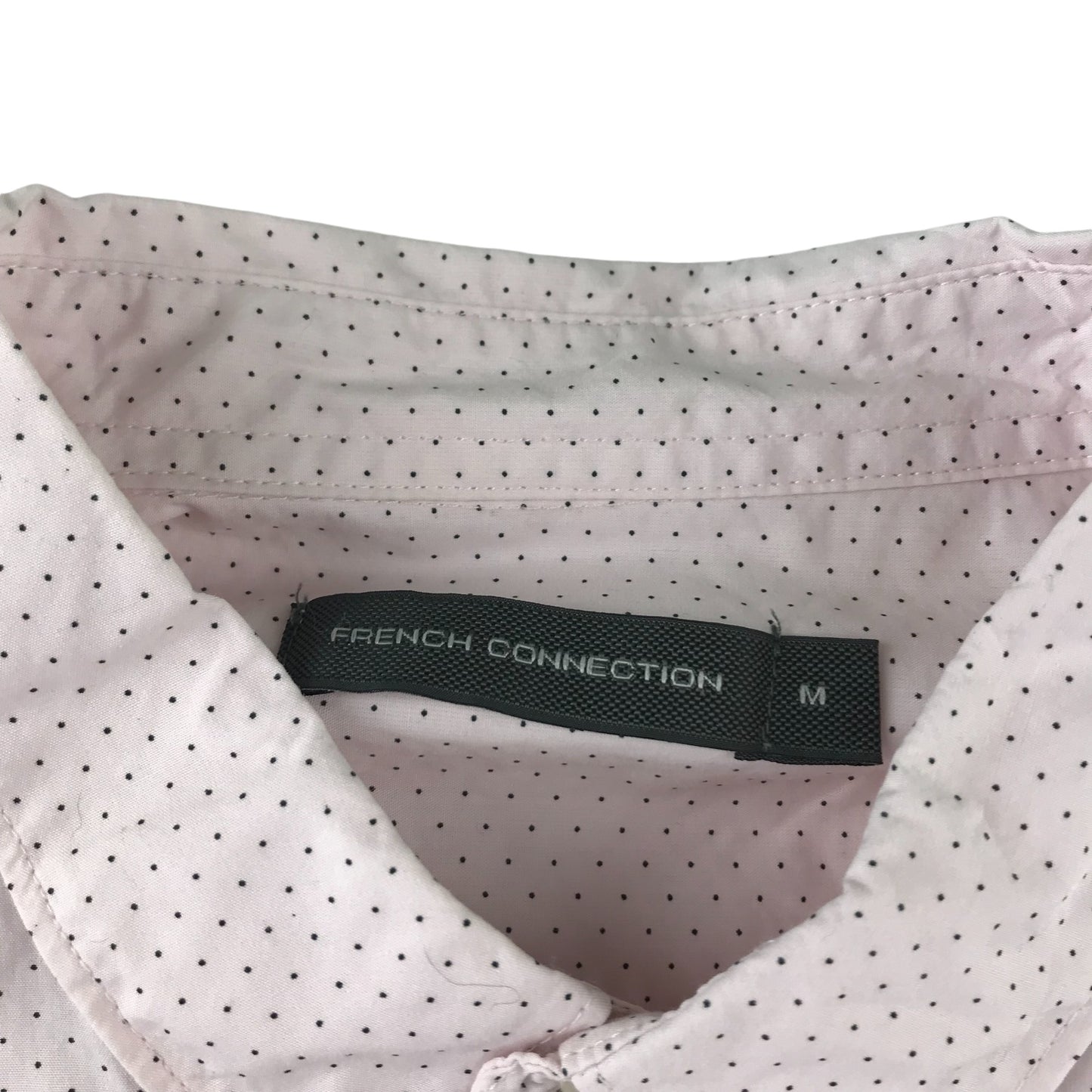 French Connection Shirt Men's Medium Pale Pink with Black Dots