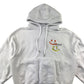 Forty hoodie adult size S white jersey pullover Deface print logo front and back