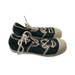 Zara Flats Shoe Size 13 Junior Navy Ballerina Style with White Toe Cap