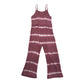Nutmeg jumpsuit 8-9 years pink with white strips spaghetti strap