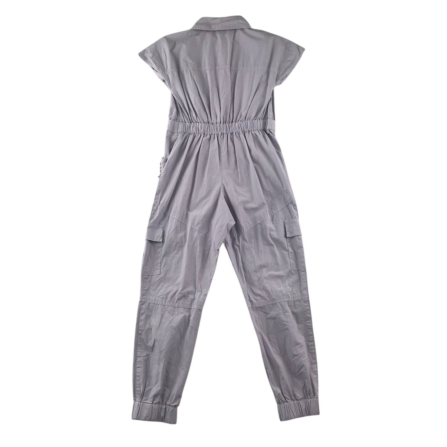 River Island jumpsuit 8-9 years lilac shirt style top and cargo pant style cotton