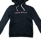 Jack Wills hoodie women's size UK 8 black plain with pink detailing