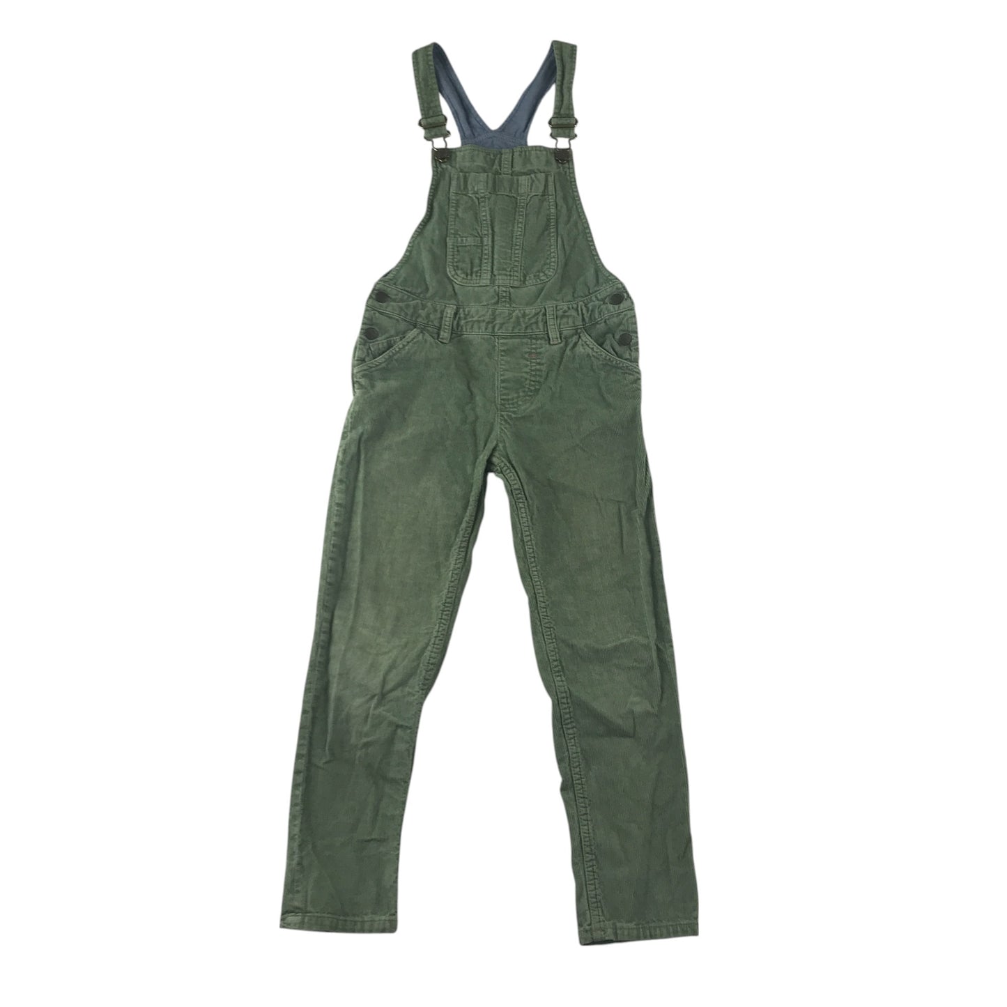 Fatface jumpsuit 7-8 years green corduroy ribbed texture dungaree style