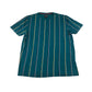 Outrage London t-shirt men's M green stripy design cotton