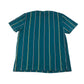 Outrage London t-shirt men's M green stripy design cotton