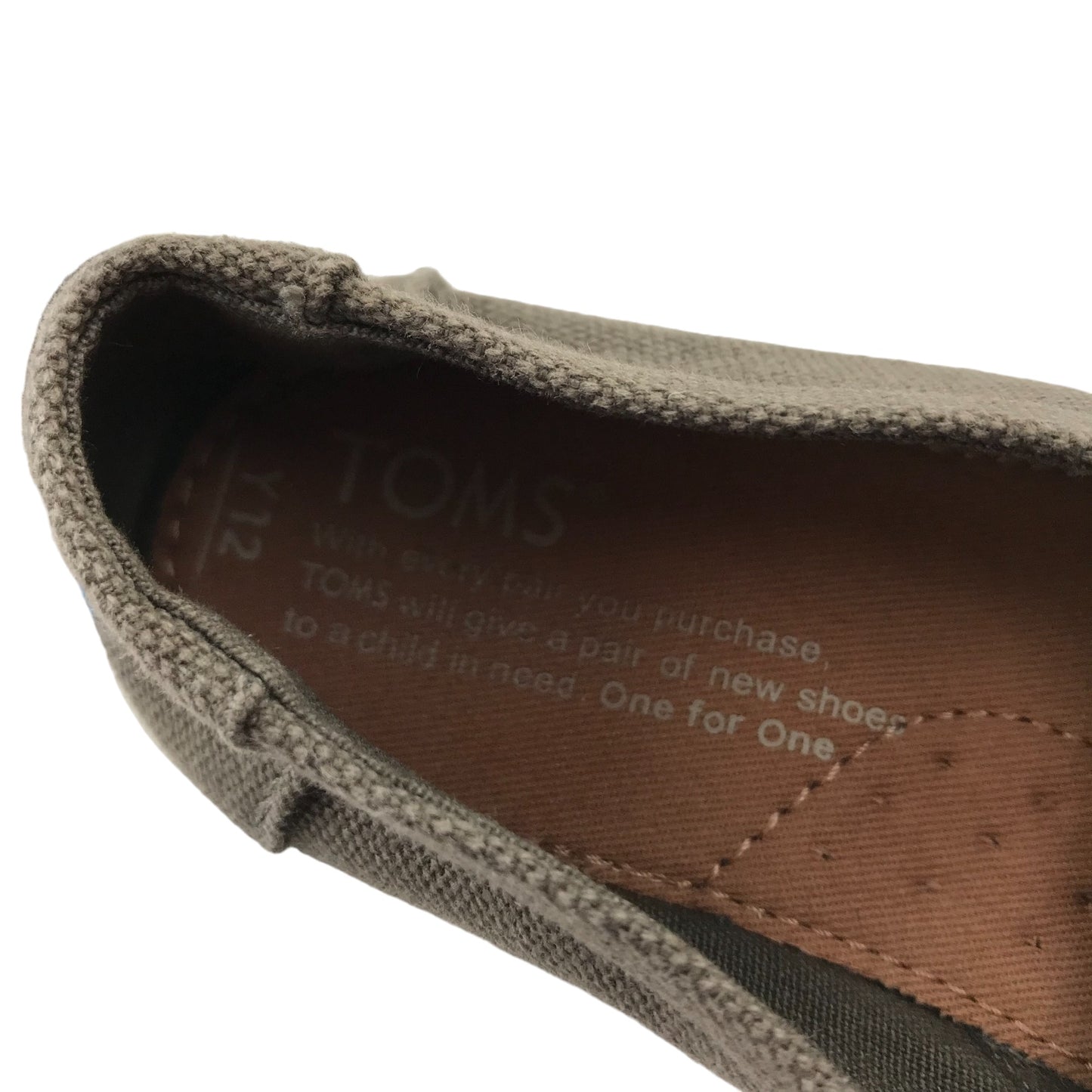 TOMS Flats Shoe Size 12 Junior Light Brown