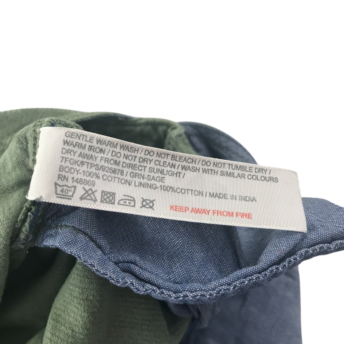 Fatface jumpsuit 7-8 years green corduroy ribbed texture dungaree style