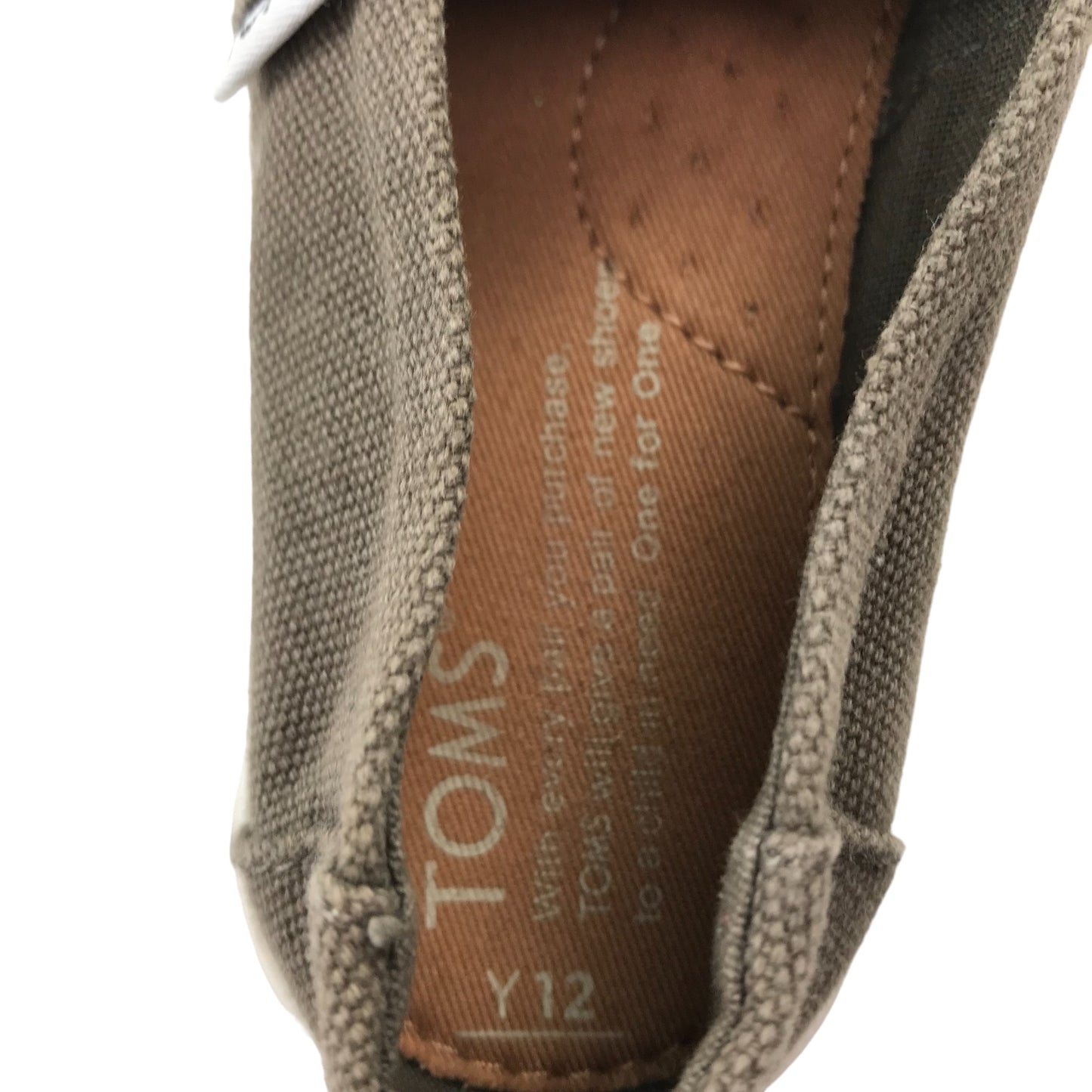 TOMS Flats Shoe Size 12 Junior Light Brown