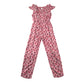 Lilly&Dan jumpsuit 8-9 years pink with red strawberries and melon slices graphic print