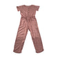 H&M jumpsuit 8-9 years pink plain button up with belt