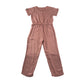 H&M jumpsuit 8-9 years pink plain button up with belt