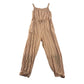 Tu jumpsuit 7-8 years orange and white stripy spaghetti strap